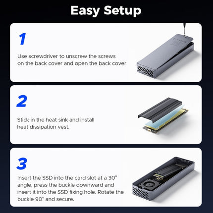 ORICO CNM2-U4 40Gbps USB4 M.2 NVMe SSD Enclosure