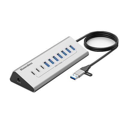 Blueendless Type-C / USB-C 2 in 1 Multifunctional HUB Docking Station US Plug, 7 Ports Hub, 10 Ports Hub
