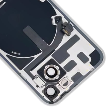 For iPhone 14 Glass Battery Back Cover with Flash Bracket + Wireless Charging Module, For iPhone 14