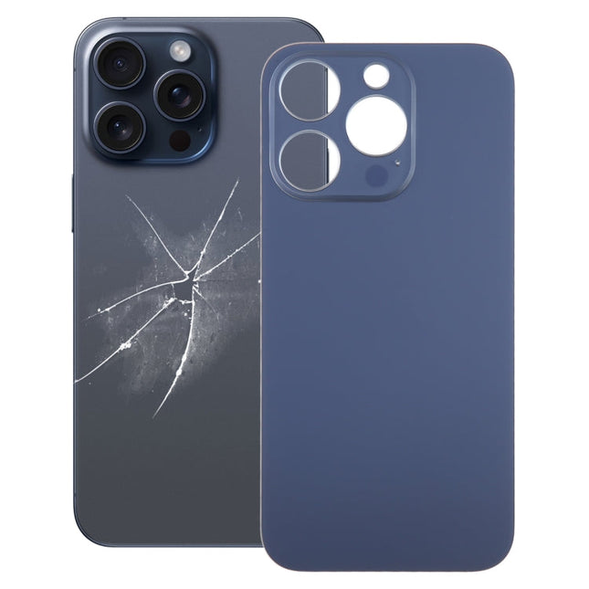 For iPhone 15 Pro Easy Replacement Big Camera Hole Glass Back Battery Cover, For iPhone 15 Pro(Not Disassemble)